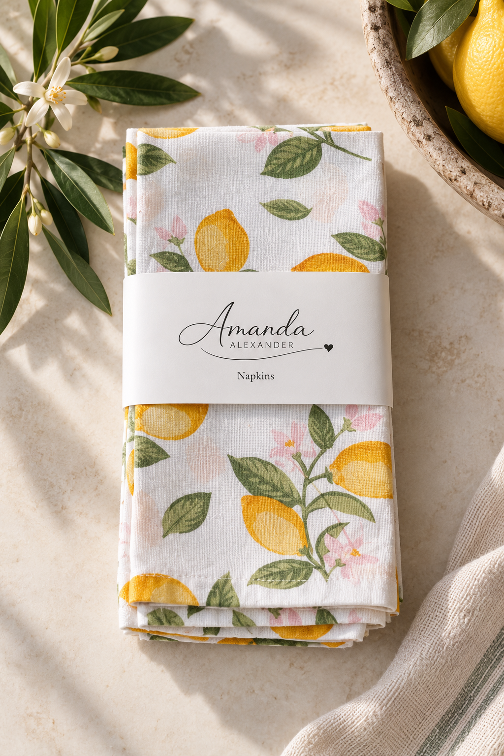 Amalfi Lemons Napkin Set of 4