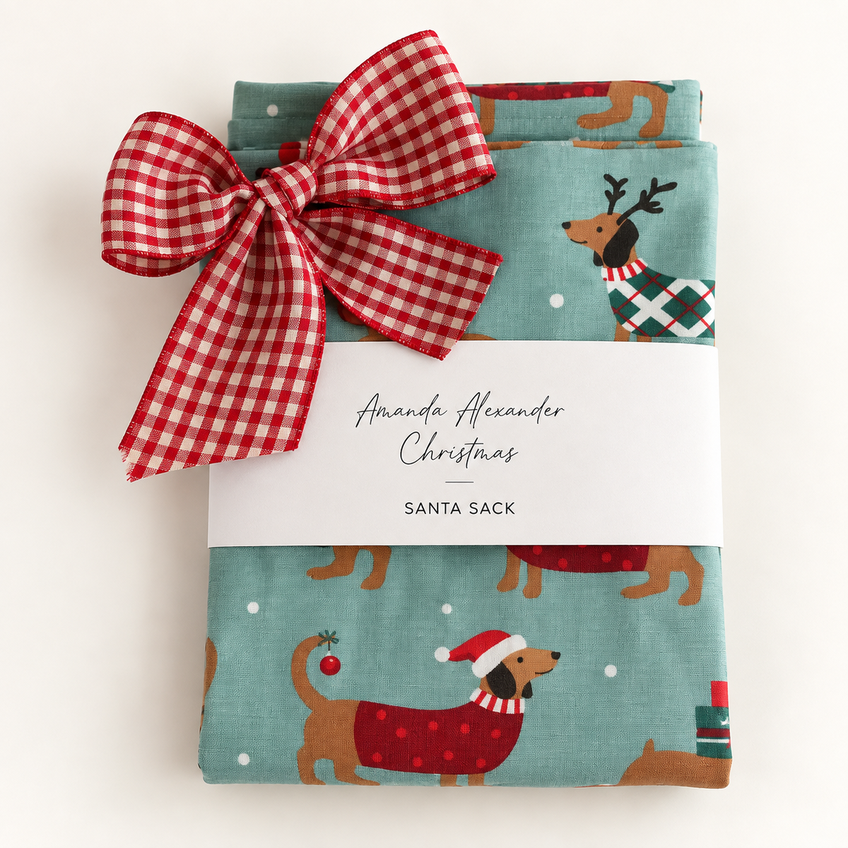 Dachshund Santa Sack