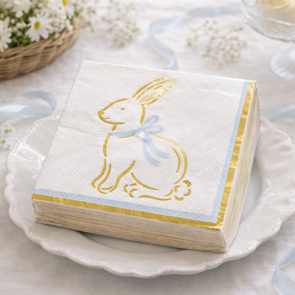 Gold Rabbit Cocktail Napkins