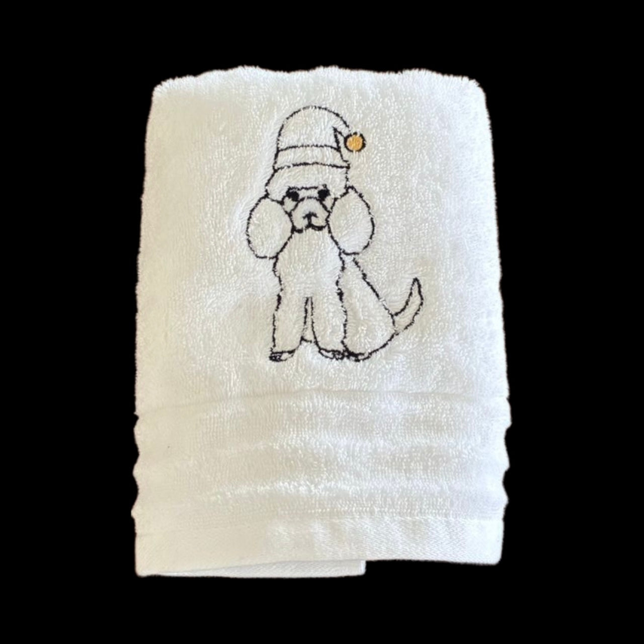 Christmas Poodle Guest Towel