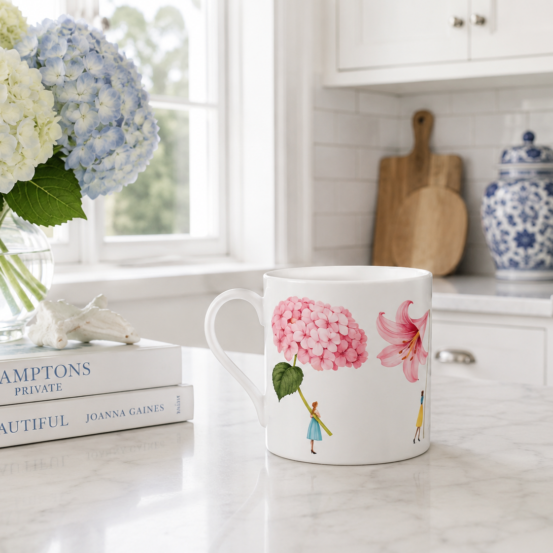 In Bloom Pink Flower Mug