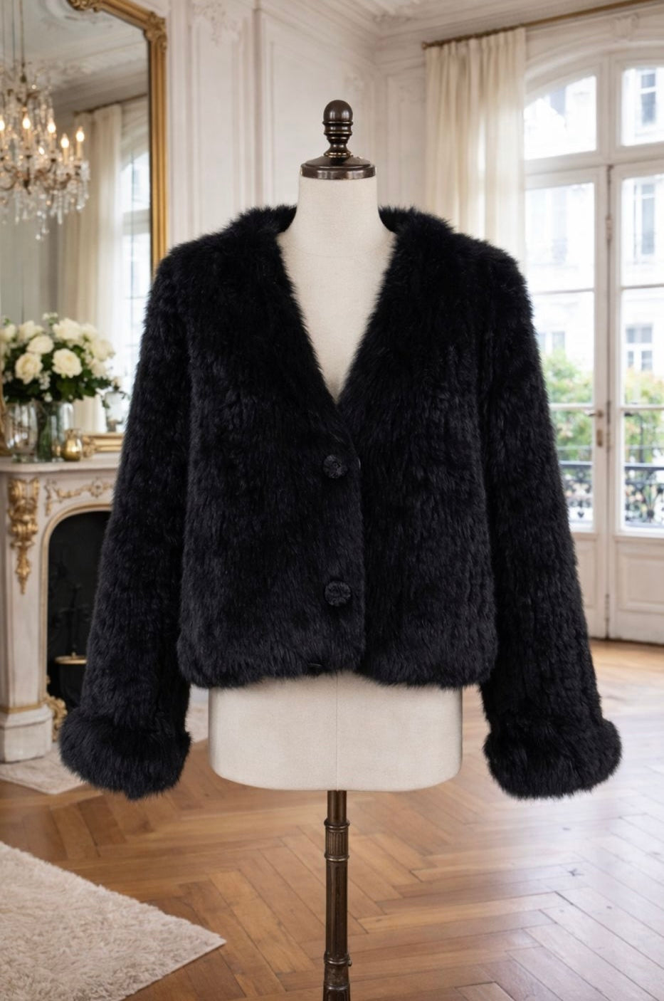 Sophie Rabbit Fur Jacket