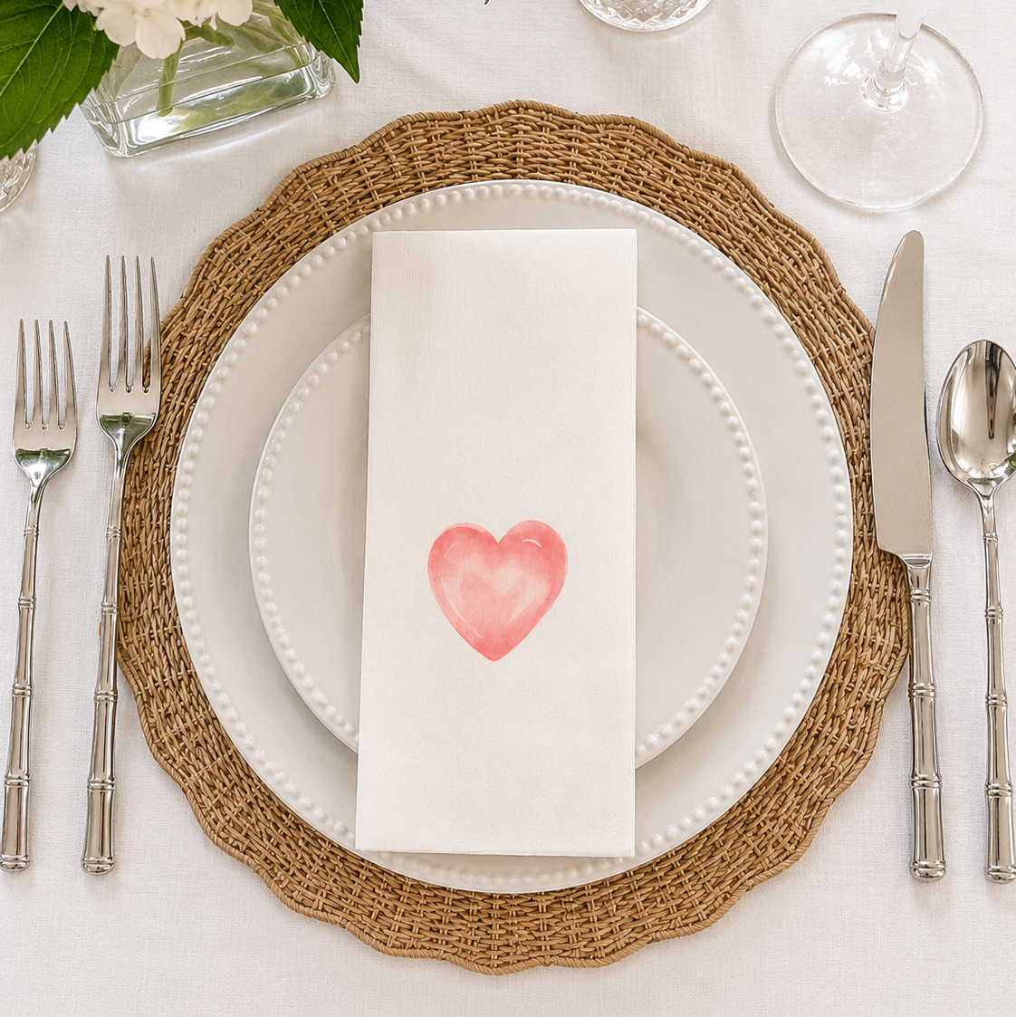 Pink Heart Napkins