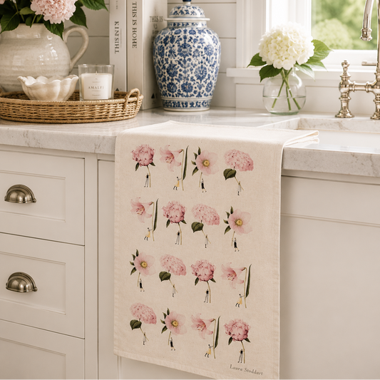 In Bloom Pink Tea Towel