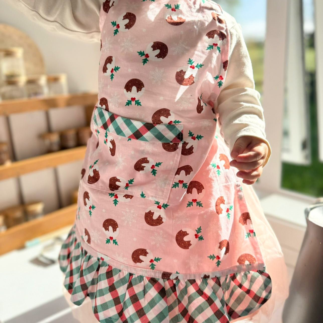 Christmas Pud Kids Apron