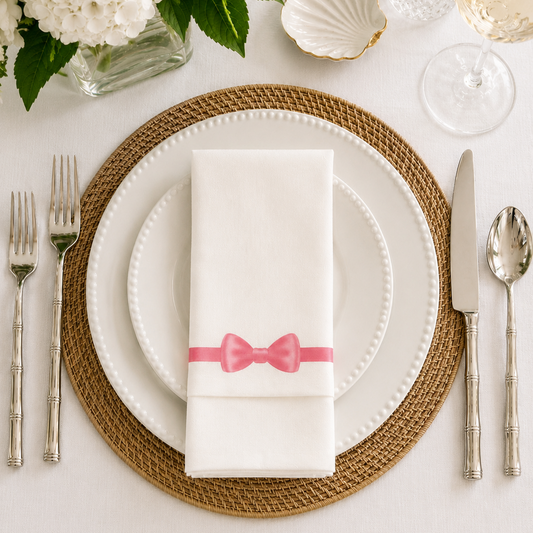 Pink Bow Napkins