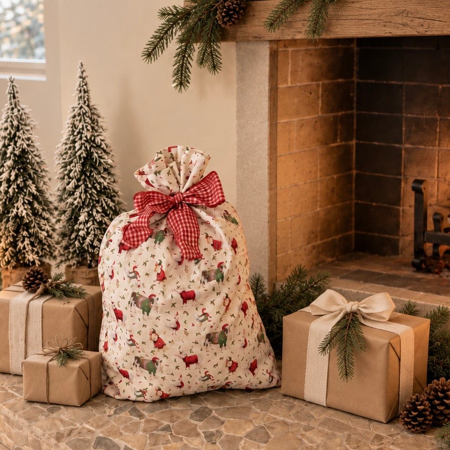 Farmyard Christmas Santa Sack