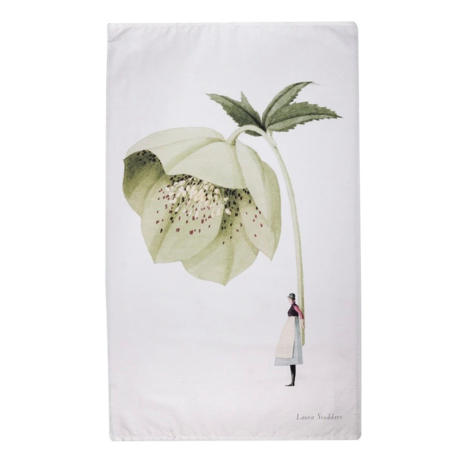 In Bloom Hellebore Tea Towel