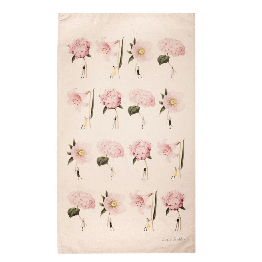 In Bloom Pink Tea Towel