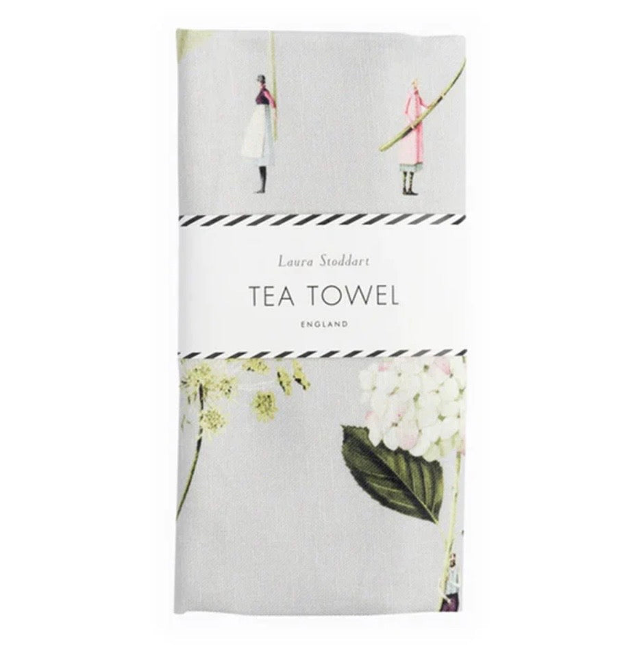 In Bloom Green Flowers Tee Towel