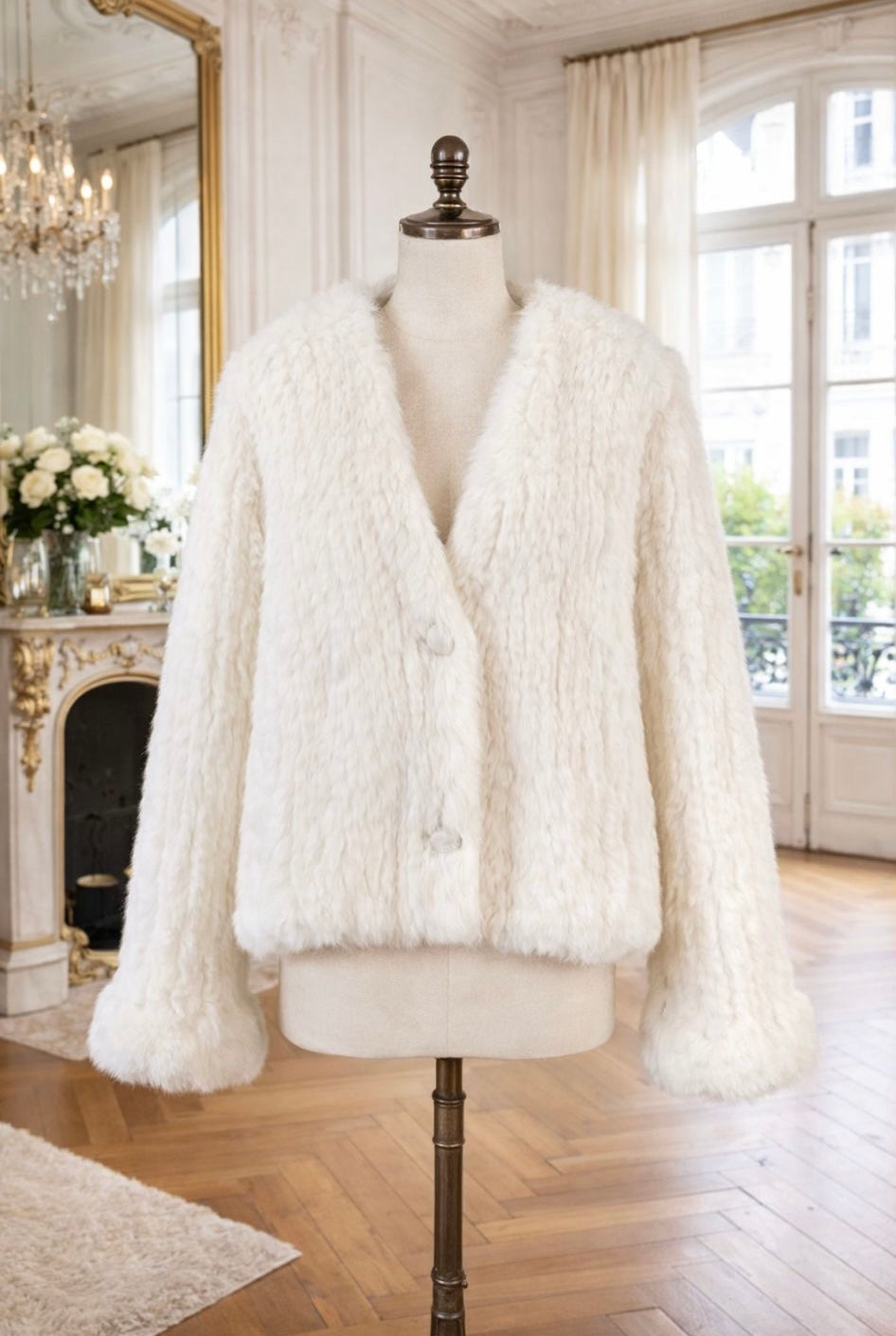 Sophie Rabbit Fur Jacket